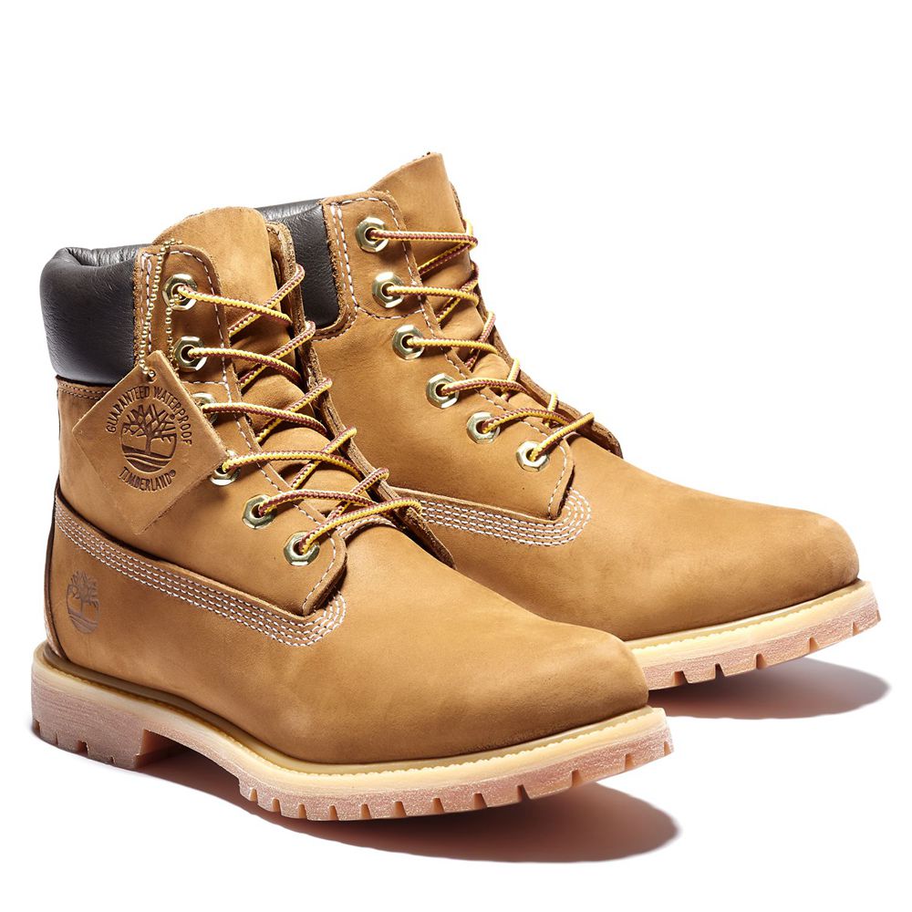 Bototos Timberland Mujer 6-Inch Premium Waterproof Marrones - Chile PBI-025697